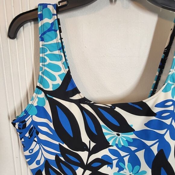 Catalina One Piece Blue, Black, & White Swimsuit - Picture 6 of 9